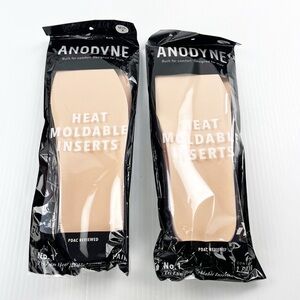 Set of 2 Pairs of Anodyne Heat Moldable Shoe Inserts Mens 10 X